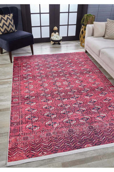 halinet Halı.Net Multi-Colored Classic Washable Non-Slip Living Room Carpet H...