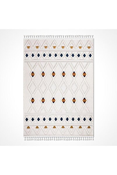 halinet Halı.Net Cream Modern Washable Non-Slip Living Room Carpet Cr-Liza-18502