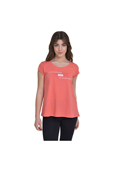 Target Tricou de damă cu mânecă scurtă și tiv asimetric, jerseu simplu "...