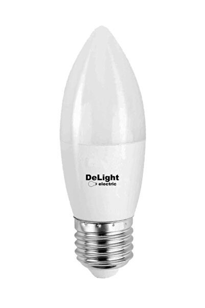 DELIGHT Bec Led Lumanare E27, model C37, 9W=80W, 2700K, lumina calda