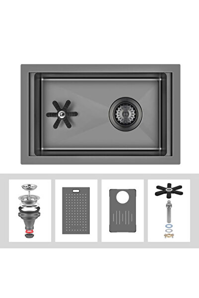 IVlife Coffee bar sink with rinser 45X30 nano Black