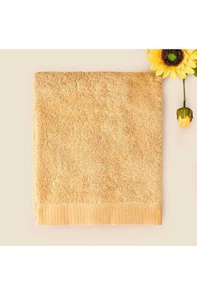 Evidea Soft Linen Yüz Havlusu - Hardal - 50x90 cm