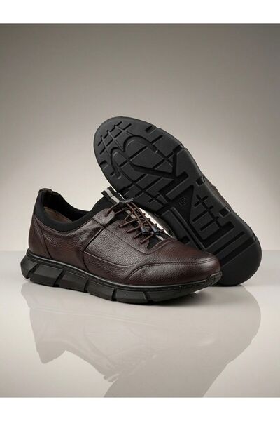 Passeri Shoes Genuine Leather Dark Brown Men's Casual Shoes