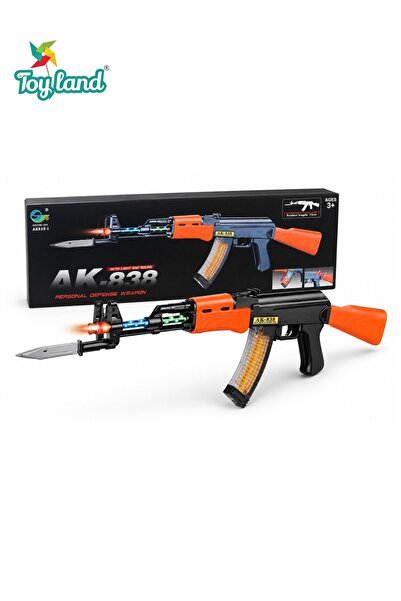 TOY LAND لعبة بندقية عسكرية Toyland AK-838 مع أضواء وامضة ومؤثرات صوتية - بند...