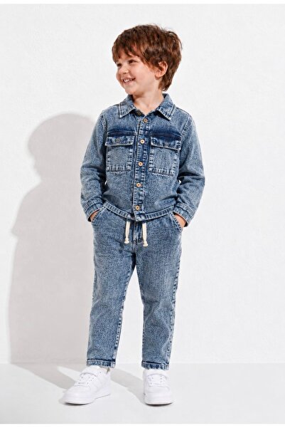 Nanica Kids Limi̇ Boy Soft Fabric Shirt Pants 2-Piece Set