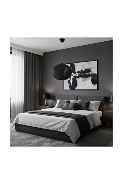 Other Φωτιστικό οροφής μονόφωτο Leshia pakoworld Ε27 μαύρο Φ38x38εκ