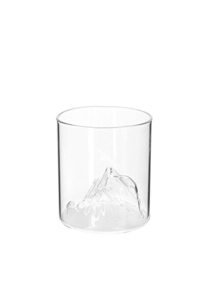 OEM Pahar de whisky din sticlă borosilicată, model munte 3D, 300 ml