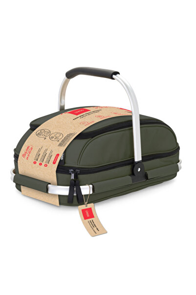 LİVOO Cos pentru picnic SEP117VE, 4 persoane, 29 accesorii, 23 l, termoizolat, Verde