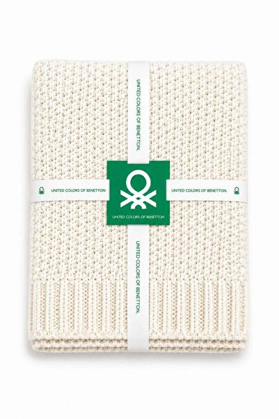 United Colors of Benetton Be-Var-01-Ec 100% Acrylic Ecru 130 x 170 cm Blanket