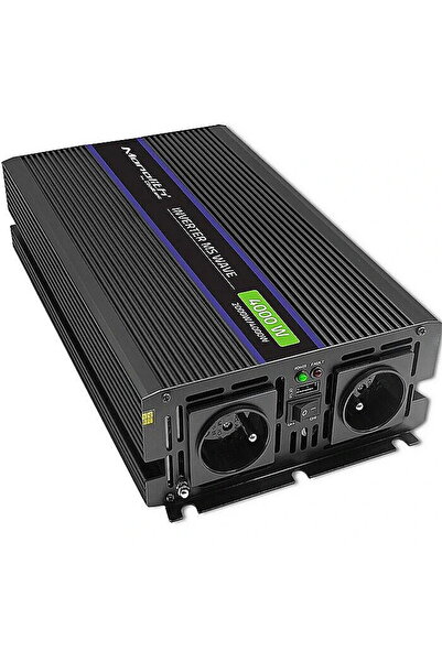 Qoltec Convertor de tensiune 2000W, 4000W Undă sinusoidală pură