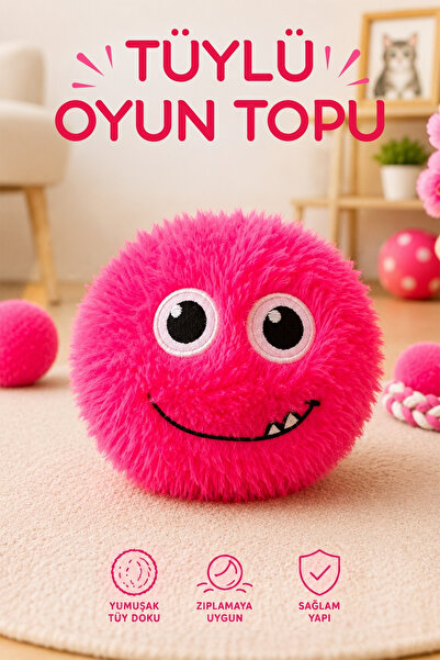 Nandy Kids Tüylü Oyun Topu Peluş Yumuşak Çocuk Oyuncağı 12 cm