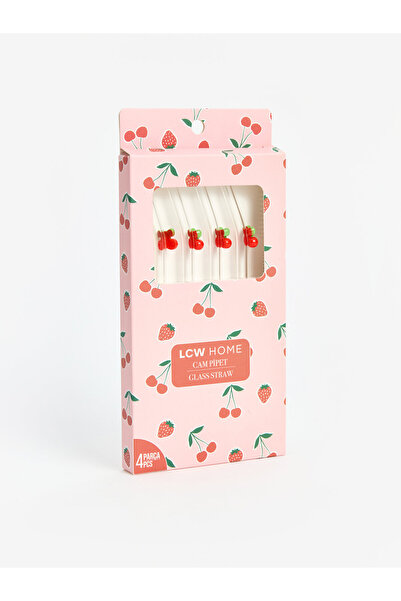 LC Waikiki Paie de sticlă cu imprimeu cireșe, pachet de 4