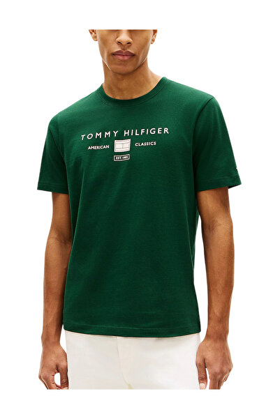 Tommy Hilfiger Ανδρικό T-shirt Πράσινο MW0MW42365-MBN