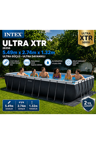 Intex 26356 Ultra XTR Prefabrik Havuz 5.5 Metre 1 Saatte Hazır Havuz