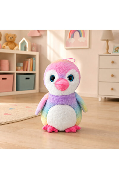 Seysa RENKLİ GÖKKUŞAĞI PENGUEN TATLI PELUŞ OYUNCAK