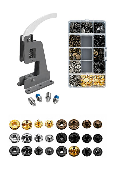 hodbehod Portatif Küçük Tulumba El Presi – 120 Adet 12,5 mm Karışık Metal Çıt...