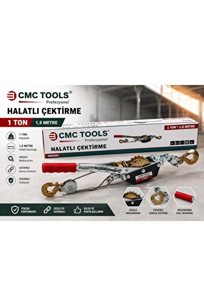 CMC Tools Çelik Halatlı Çektirme 1 Ton 1.5 Metre(CMC8650)
