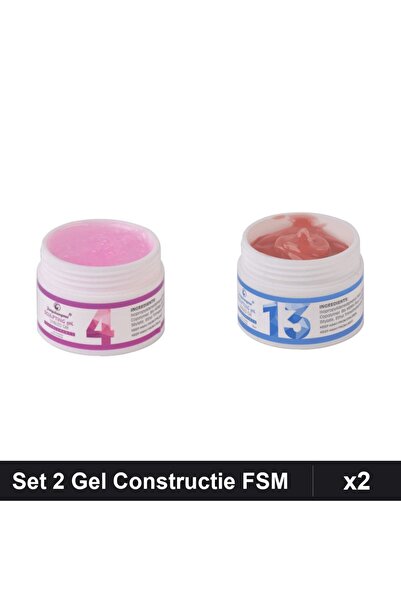 Makeup Set 2 Geluri Constructie UV LED FSM 15g, Nuante 04 13, Builder Gel Pro...