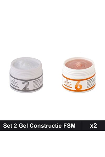 Makeup Set 2 Gel Constructie UV LED FSM 15g, Nuante 02 06, Manichiura Profesi...