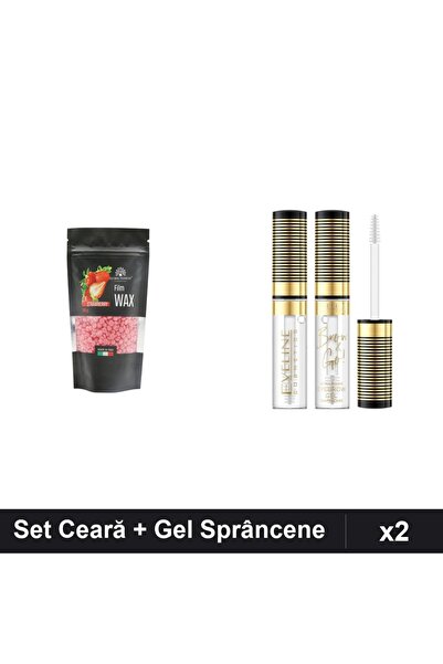 Makeup Set 2 Nail Care: Strawberry Hair Removal Wax 100g + Eveline Eyebrow Fi...