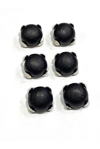 karantuhafiye Black Italian Silver Framed / Coat and Cardigan Button / 2.3 cm...
