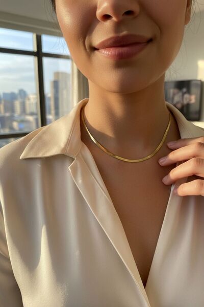 Perry Accesories قلادة إيطالية فضية من الفولاذ المقاوم للصدأ بتصميم خاص، قلاد...