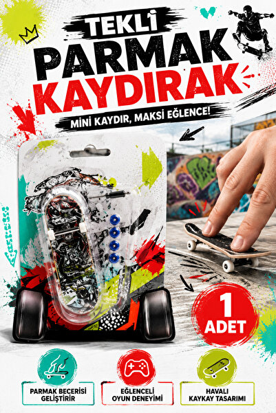 Tamsena Store Tekli Parmak Kaydırak Mini Kaykay Oyuncağı Eğlenceli El Beceris...