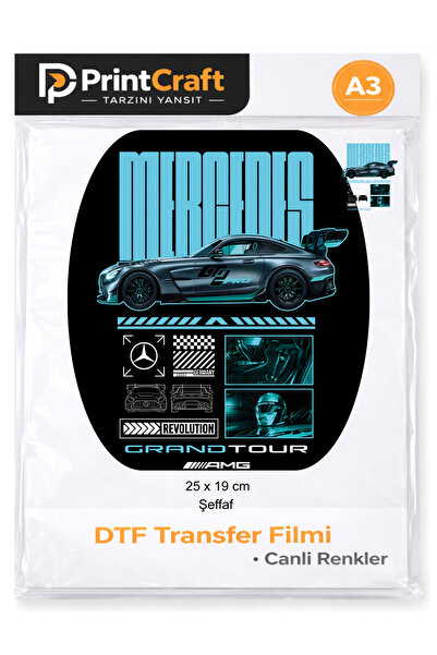 PRİNTCRAFT RENKLİ DÜŞLER ATÖLYESİ 19x25 cm Mc Modeli Ütü ile Yapışan DTF Tran...