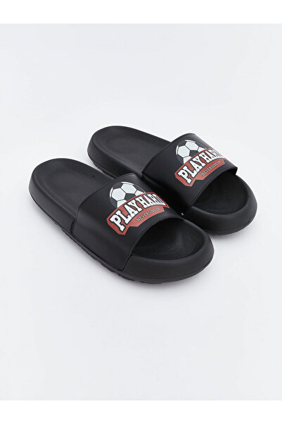 LC Waikiki Black Der Leather-Look Cake Slippers from Güli̇s Gi̇yi̇m