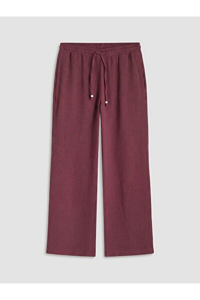 LC Waikiki LCWAIKIKI Classic Beli Lastikli Müslin Kadın Pantolon