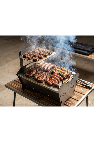 TIDY OUTDOOR portatif katlanır mangal tidyoutdoor masa ile uyumlu