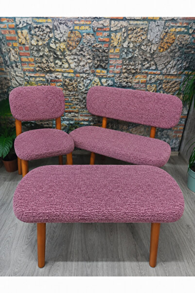 kılıfteks Bench, Puf 1 Adet Ve Bohem 2 Adet Jakar Takım Kılıfı