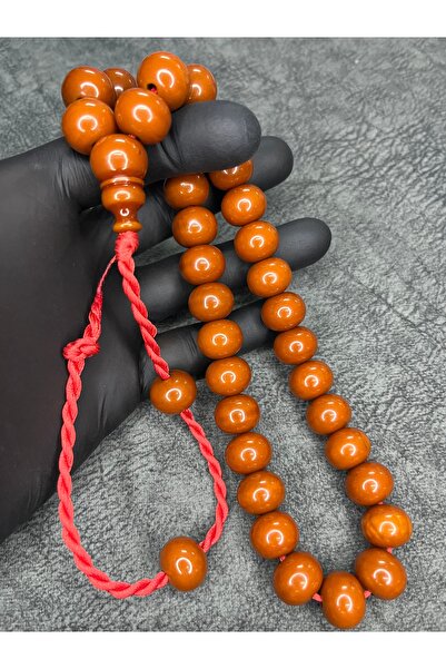 Mos Tespih High-End Collectible Oversized Crimped Amber Prayer Beads with Str...