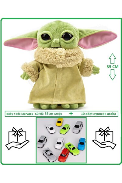 OYUNCAKSAHİLİ Baby Yoda 35cm Kürklü Grogu Starvars Bebek Yoda Peluş Ve Oyunca...