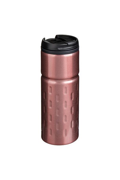 Zumzeria Cana de cafea metalică bronzată cu capac negru și cioc de turnare, 4...