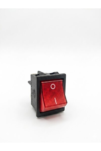 TSE 4 Pinli Işıklı Rocker Switch Anahtar Kırmızı. 3 adet
