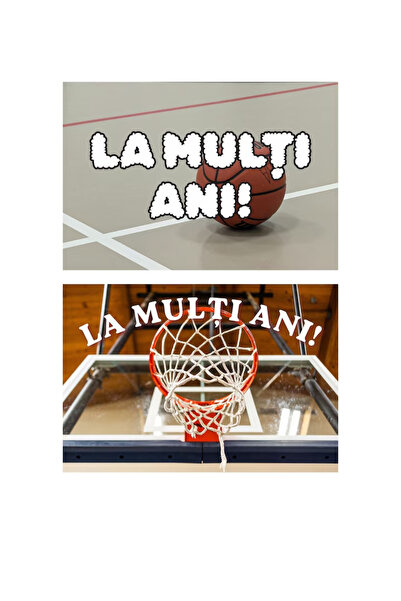 OEM Set 2 Felicitări Basketball, Design Sportiv Dinamic, Carton Premium 250g,...