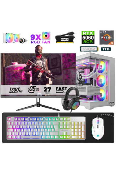 XASER Star X280 Ryzen 5 7500F 32GB Ram 1TB M.2 NVMe SSD 8GB RTX5060 27" 300Hz...