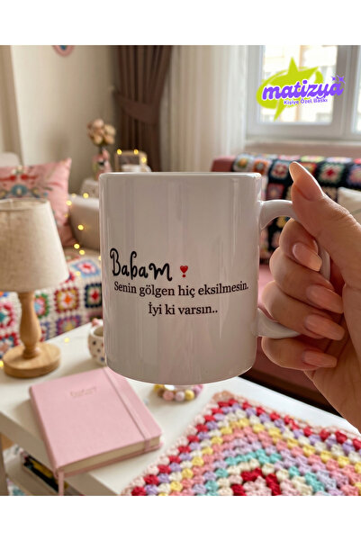 matizya Babalar Günü Hediyelik Kupa Bardak Babam Senin Gölgen Hiç Eksilmesin ...