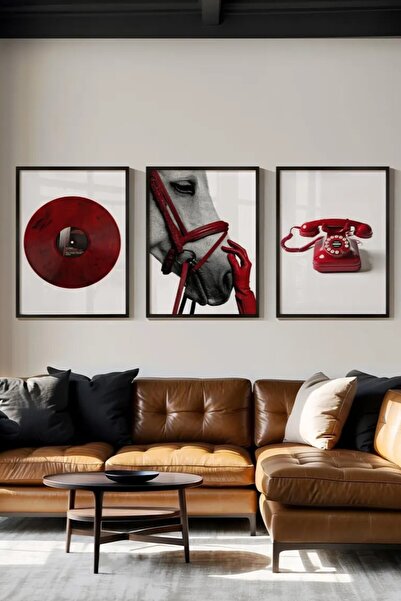 Esci Design Set de 3 tablouri cu ramă neagră - Tablou motivațional - Tablou c...