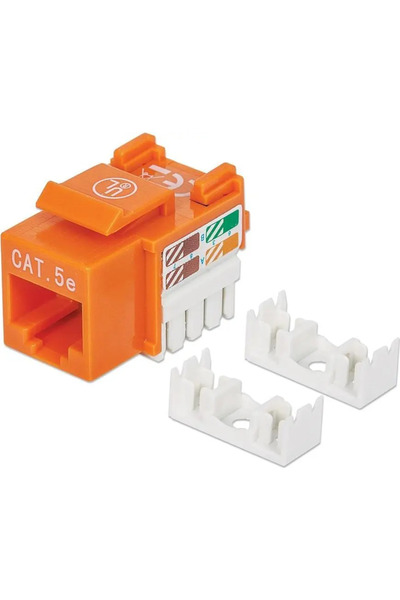 Intellinet 210577 Modul Keystone RJ45 UTP Cat5e Punch-Down portocaliu
