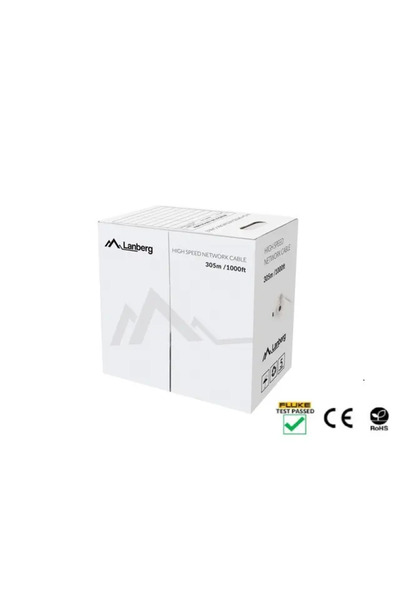 Lanberg Cablu de rețea LCU5-12CU-0305-R (UTP; 305m; cat. 5e; culoare roșie)