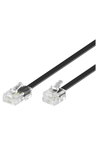 MicroConnect RJ11-RJ45 1M M/M Negru 6P/4C-8P/4C