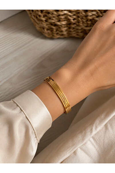 Minimal Gold Premium Çelik Ajda Bileklik