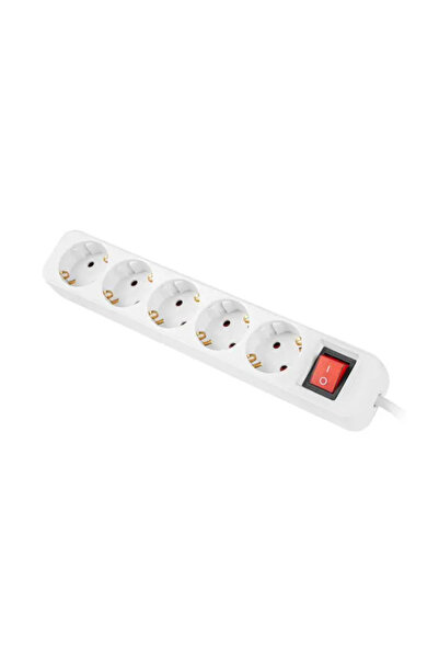 Lanberg Power Strip - 5 Sockets Schuko 2500 W 1,5 m White