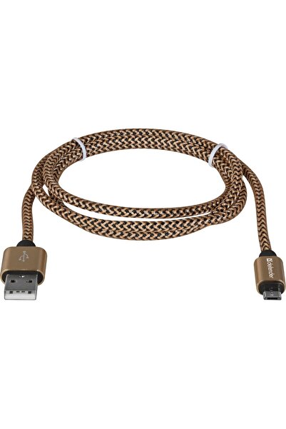 Defender Cablu USB USB-A - microUSB 1 m Auriu (87800)