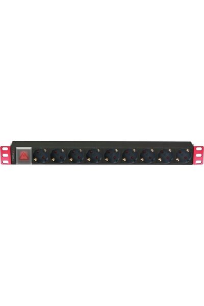 Techly Rack pentru prelungitor 1U, 9 prize Schuko, conector, 2m