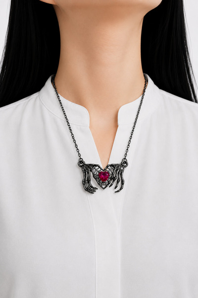 MakeWell Gothic Necklace Black Chain Gothic Design Women's Necklace Punk Rock...