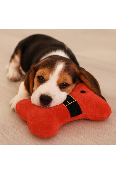 Zumzeria Christmas Toy for Dogs Plush Bone with Santa Claus Costume Design 21...