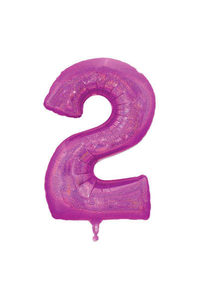 Zumzeria Balon de petrecere holografic fucsia Nr.2 - 60cm